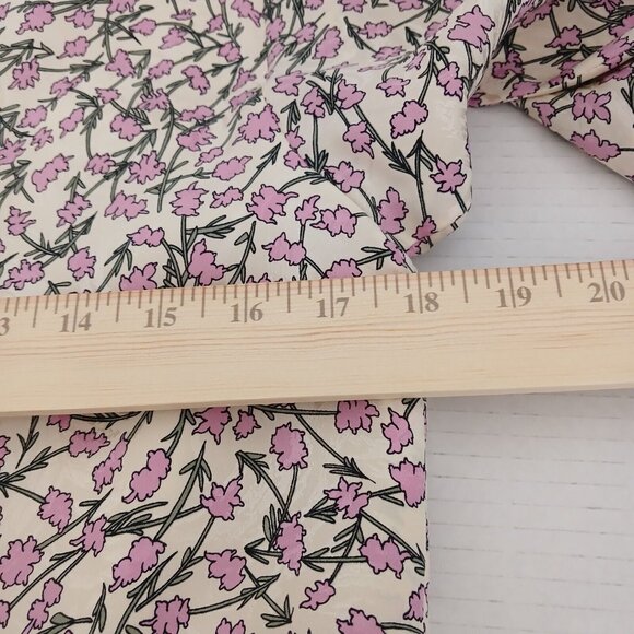 Vintage Nicole Miller 100% Silk Size 8 Limited Edition Pink Flowers 2/4 Sleeves - Picture 5 of 10